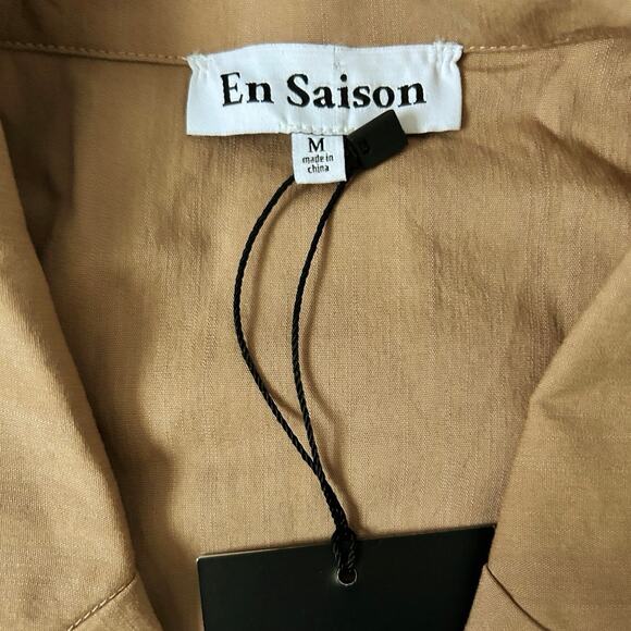 EN SAISON Women’s Beverly Short Sleeve Mini Dress with cutouts in beige-Size M - Picture 6 of 7